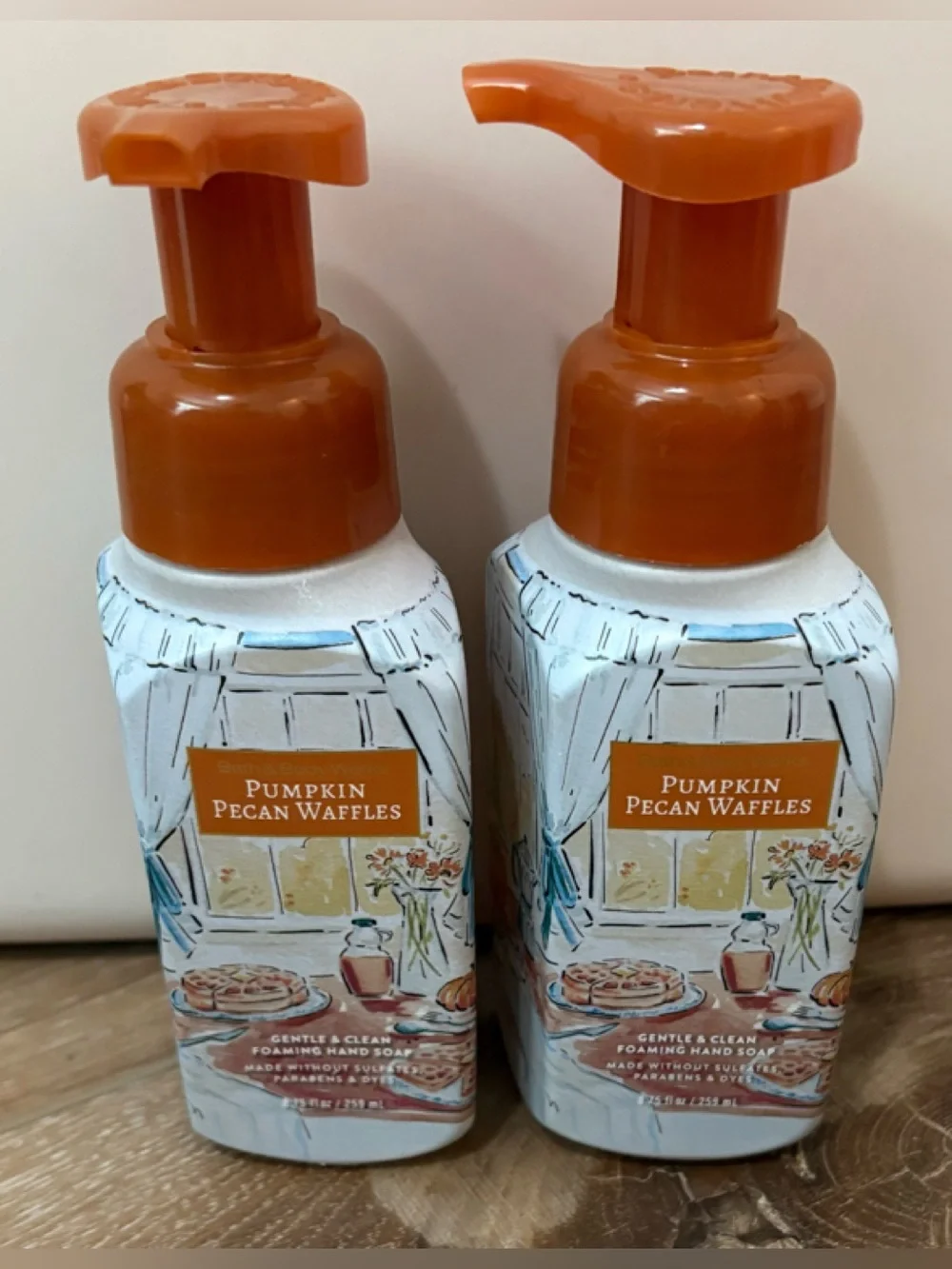 2-BATH & BODY WORKS - PUMPKIN PECAN WAFFLES - FOAMING HAND SOAP 8.75 Oz. x 2 NEW
